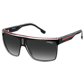 Carrera 22/N Shield Unisex Sunglasses - Size: ONESIZE, Color: Black Crystal White Red Dark Grey Gradient