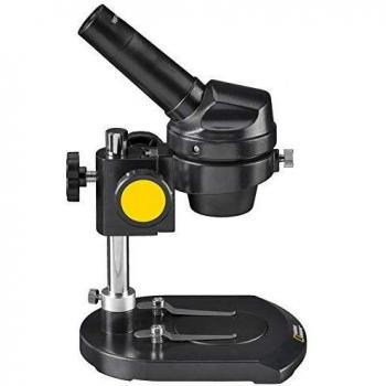 National Geographic Microscopio con luz para observación de Piedras, Monedas, Hojas o similares, Incluye Placa de Objeto Bicolor y maletín de Transporte Estable.