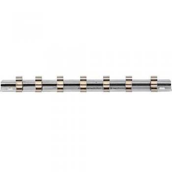 Riel metálico para 7 dados de 6,3 mm (1/4) con clips BGS 2316