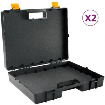 vidaXL Universal Machine Cases with Foam Rubber 2 pcs Polypropylene