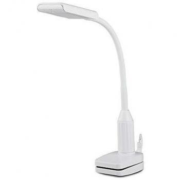 Lámpara de mesa LED 7W orientable con pinza blanca 3000K V-TAC