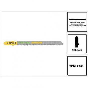 Hoja de calar S 75/2,5 R/5 WOOD FINE CUT - 204259 - Festool