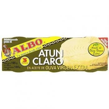 Albo Atún Claro en Aceite de Oliva Virgen Extra, 3 x 48g