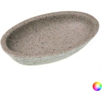 Versa Jabonera Ovalado de Poliresina 2 x 10 cm Gris Oscuro