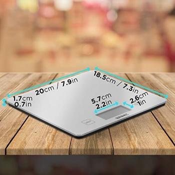 Báscula de Cocina Digital Duronic KS1080 - Capacidad 5 kg, Precisión 1 g, Pantalla Amplia, Función TARE