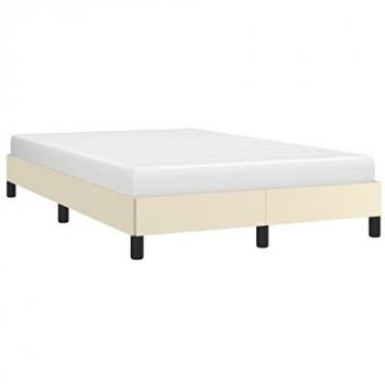 Estructura de cama 120x200 cm de cuero sintético color crema