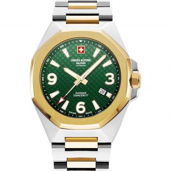Reloj de Hombre Swiss Alpine Military Avenger 7005.1144, 42mm, 10ATM, Acero Inoxidable Bicolor