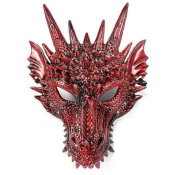 Máscara de Dragón Rojo cornudo