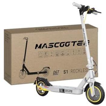 Patinete eléctrico Mascooter S1 Reckless DGT, 600W, 5200mAh, 20km de autonomía, intermitentes y regeneración de batería al frenar, ruedas de 8.5 aire,