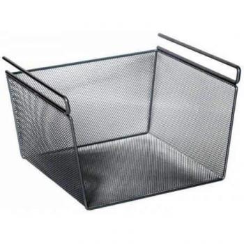 Zeller 17754 Cesto de Estantería, Mesh, Gris, 42.5x26x19 cm