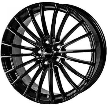 Llanta de Aluminio Brock B24 7.5Jx17 5x110 ET38 Negro Brillante Pulido Completo