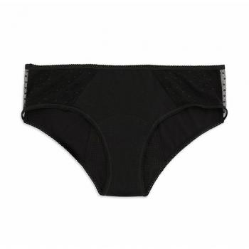 Braguitas Menstruales Kiwitas Classic Plumeti Negro Talla M