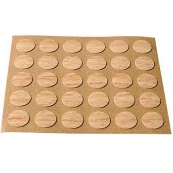 Brinox B77900H Embellecedor cubre-tornillos adhesivo, Madera Haya, Set de 30 Piezas
