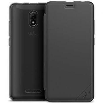 Funda Folio Negra WiLINE para Wiko Jerry 3 - 5.45 pulgadas