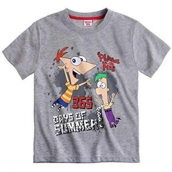 Disney Phineas y Ferb manga corta camiseta gris gris 4 años