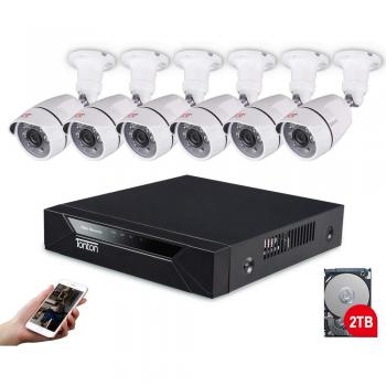 Sistema de vigilancia de Seguridad CCTV Tonton HD 1080P 2TB HDD, 5-en-1 DVR 8CH con