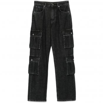 Dolce & Gabbana Women's Straight Cargo Jeans in Black | Size 40 | FTC60DG8LV5S9001