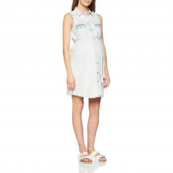 MAMALICIOUS Mlhope S/l Short Dress B, Vestido para Mujer, Azul