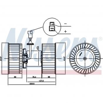 NISSENS 87842 Ventilador de Calefacción sin Controlador Incorporado, Ventilador Interior