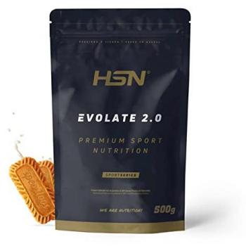 Aislado de Proteína de Suero HSN Evolate 2.0 Sabor Speculoos | 500 g = 17 Tomas por Envase | Whey Protein Isolate CFM + Enzimas Digestivas | No-G