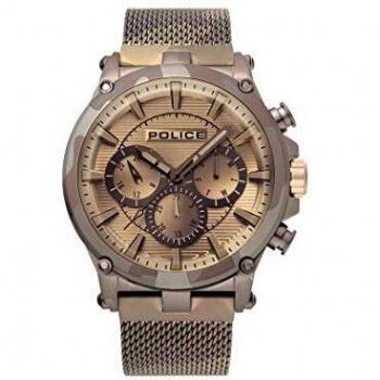 Police Taman PL15920JSMBN20MM - Reloj analógico cuarzo para hombre correa de acero marrón