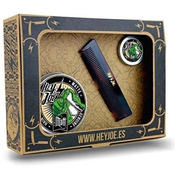HEY JOE - Pomade Survival Kit MATT | Kit pomada MATE contiene la pomada 100 ml, 15 ml. y nuestro peine de bolsillo hecho a mano