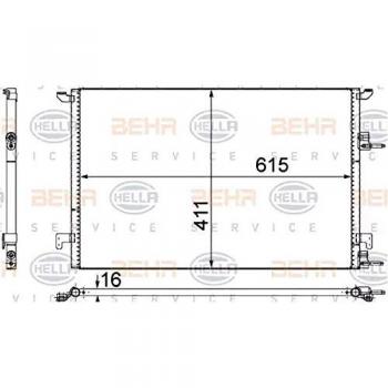BEHR HELLA SERVICE 8FC 351 309-374 Kondensator, Klimaanlage