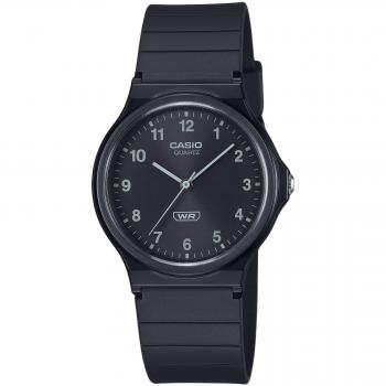 Casio POP Analog Unisex Watch with Bio-Based Resin Strap and Black Dial Quartz Movement MQ-24B-1B