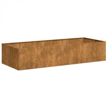 Rusty Weathering Steel Planter 200x80x40 cm - Outdoor Garden Balcony Decor