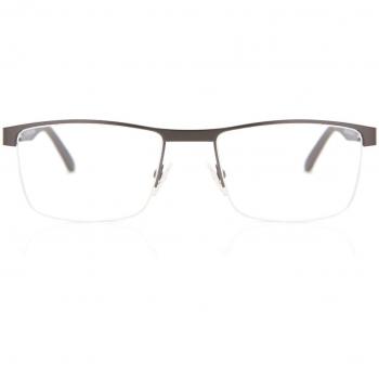 Gafas Recetadas Semi Rimless Metálicas Gunmetal para Hombre - Gafas Anti-Azules - SmartBuy Collection