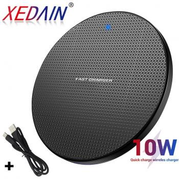 Cargador Inalámbrico QI Inteligente para Samsung Galaxy S8, S9, Note, iPhone XS, XR, MAX, Airpods y HUAWEI Mate RS