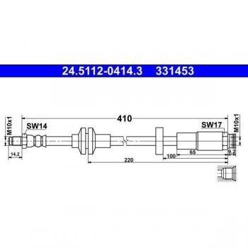 Tubo de freno ATE 24.5112-0414.3