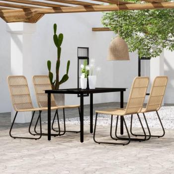 5-Piece Oak Garden Dining Set