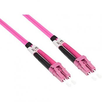 Cable de Fibra Óptica LWL Duplex OM4 50/125µ LC-LC, 7.5m, Violeta