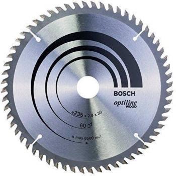 Bosch 2 608 641 192 - Hoja de sierra circular Optiline Wood - 235 x 30/25 x 2,8 mm, 60
