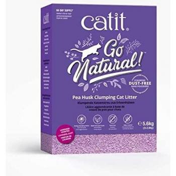 Catit Go Arena aglomerante para Gatos con Aroma a Lavanda 2 x 2,8 kg (5,6 kg