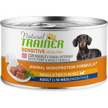Natural Trainer Sensitive No Gluten Small & Toy Adult - con Cerdo y Cereales Integrales