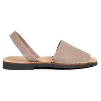 Menorquinas Nobuck para Niños Pisamonas - Avarcas Talla 35 Color Topo