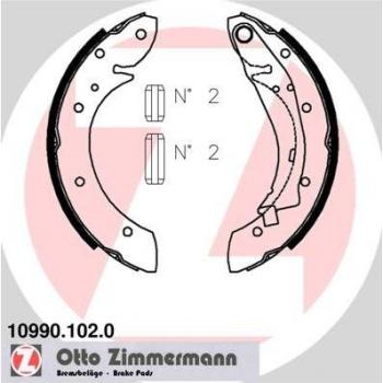 Juego de zapatas de frenos ZIMMERMANN 10990.102.0, frenos de tambor, incluye un kit completo para el reemplazo de las zapatas de freno, diseñado para proporcionar un rendimiento óptimo y una