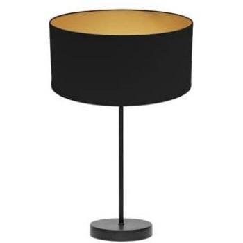 Lámpara de Sobremesa Alta Anuska 1xe27 Negro/Oro 62x30x30 Cm