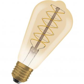 Ledvance Vintage 1906 LED E27 Pera Oro 7W 600lm - 822 Luz muy Cálida | Regulable - Reemplazo 48W