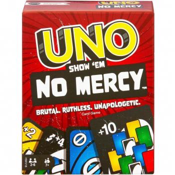Uno Show Em No Mercy - Card Game, 2-10 Players, Ages 7 and Up, Includes Special No Mercy Cards, Fast-Paced Gameplay, Classic Uno with a Twist