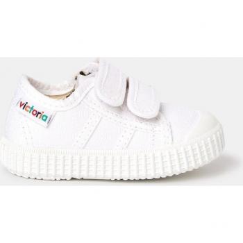 Victoria Blucher Lona Dos Velcros Children's Shoes (Trainers) in White