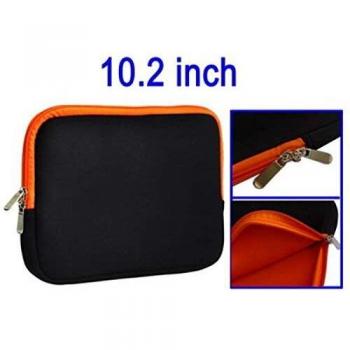 FUNDA ACOLCHADA PORTATIL 10.2 NEGRO/NARANJA