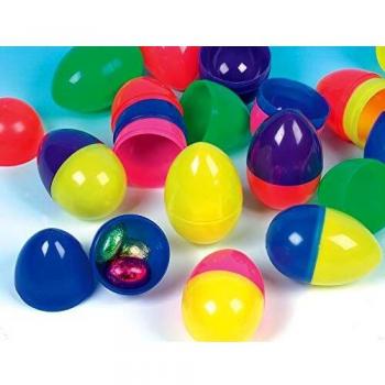 Baker Ross Huevos de Colores Hechos de Plástico Perfectos para Rellenar de Dulces y Ofrecer como Divertidos Premios y Regalos de Fiestas Infantiles