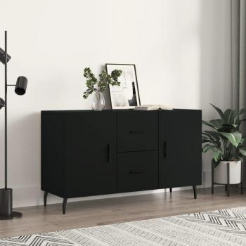 Aparador negro de madera multicapa 100x36x60 cm