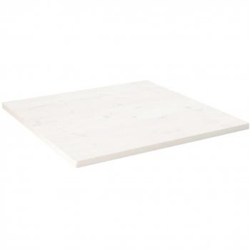 Tablero de mesa cuadrado blanco 90x90x2,5 cm de madera maciza de pino