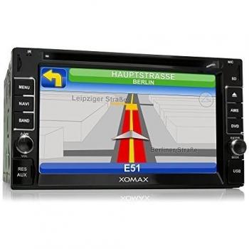 XOMAX 2DTSBN6214 radio de coche / Moniceiver reproductor multimedia / naviceiver con GPS + NAVIGATION software incluye mapas de Europa