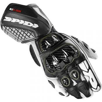 Guantes de motocicleta SPIDI Carbo Kangaroo Black/White (Tamaño L)