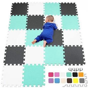qqpp Alfombra Puzzle para Niños Bebe Infantil - Suelo de Goma EVA Suave. 18 Piezas